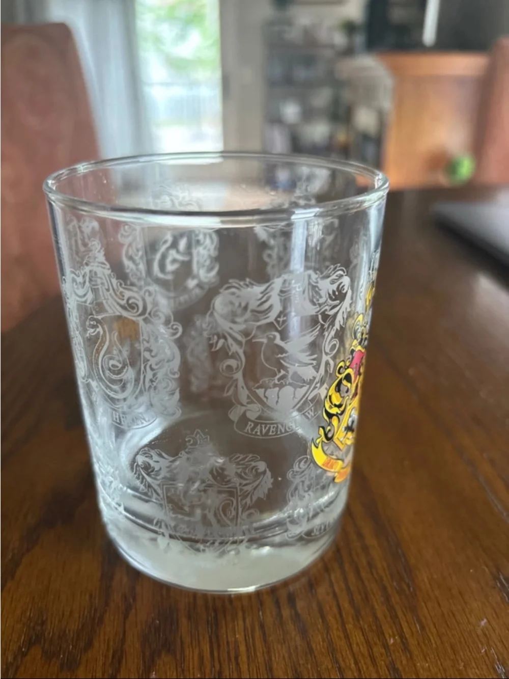 Wizarding World of Harry Potter Hogwarts Crest Double Old Fashion Glass - 12oz